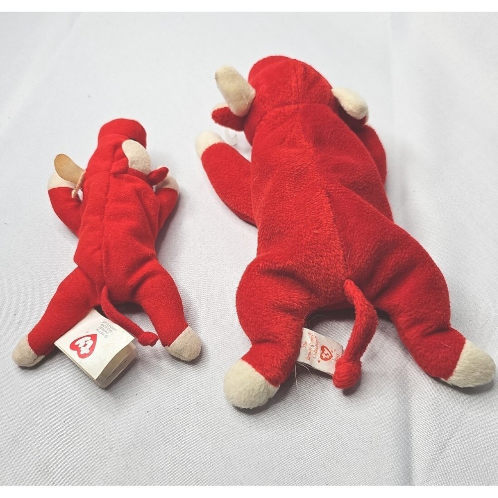 Vintage Chicago BULLS Beanie Babies SNORT and Teenie SNORT, 1993 & 1996‎ - Picture 4 of 9